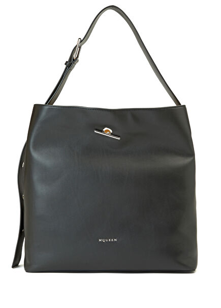 Pendant Black Men's Leather Bag