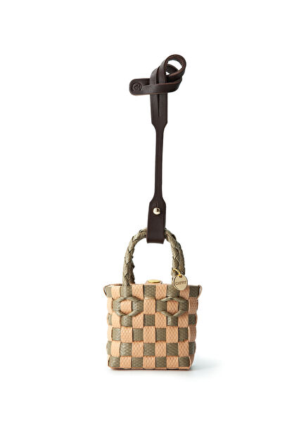 Micro Moka Haki Sepet Charm Çanta Süsü 