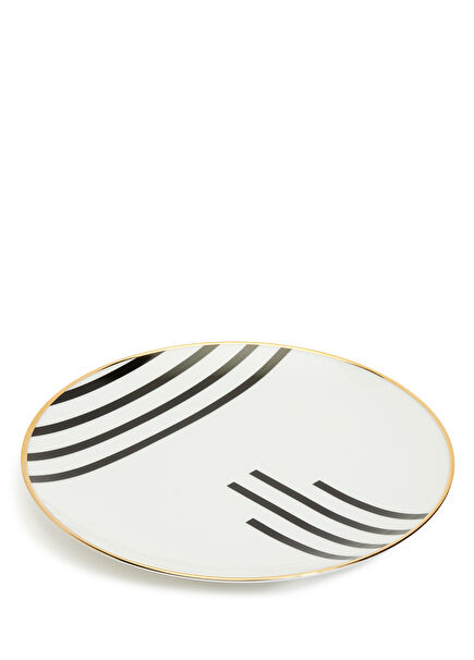 Teatro Black Gold Porcelain Dessert Plate