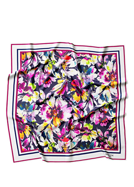 Floral Symphony Twill İpek Kadın Eşarp 