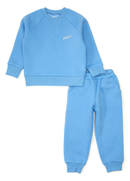 Children's Tracksuit Set With Light Blue Raising