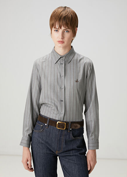Grey Striped Shirt