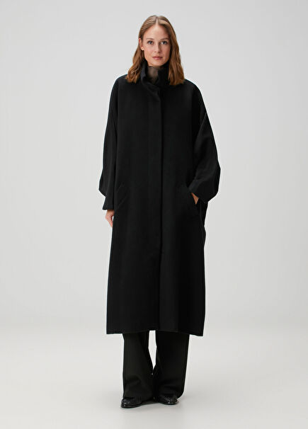 Sahara Black Cashmere Coat