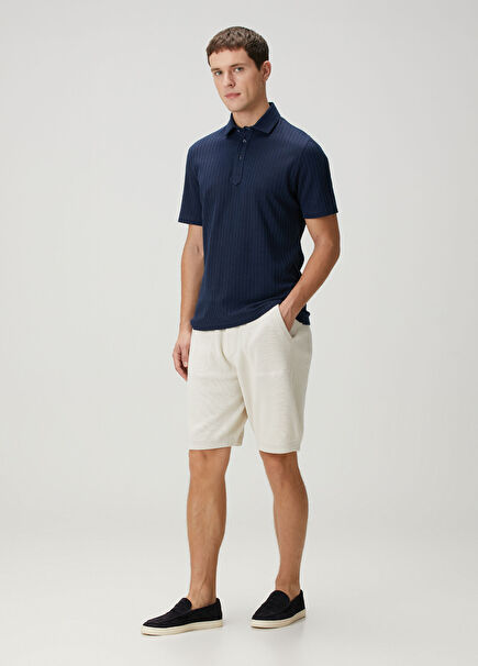White Waist Corded Bermuda