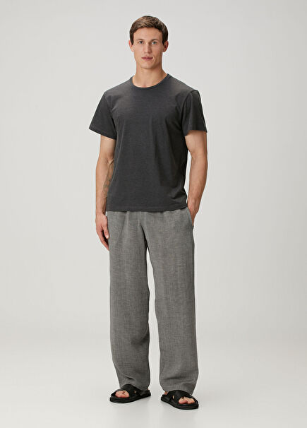 Antrasit Beli Kordonlu Pantolon