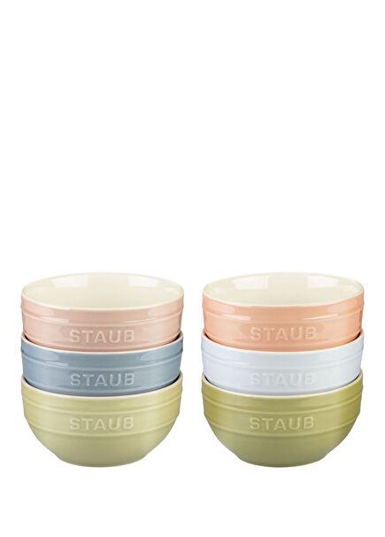 Macaron Colors Set of 6 Ceramic Bowls