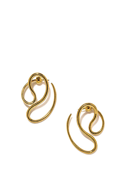 Gold Kadın Altın Kaplama Küpe