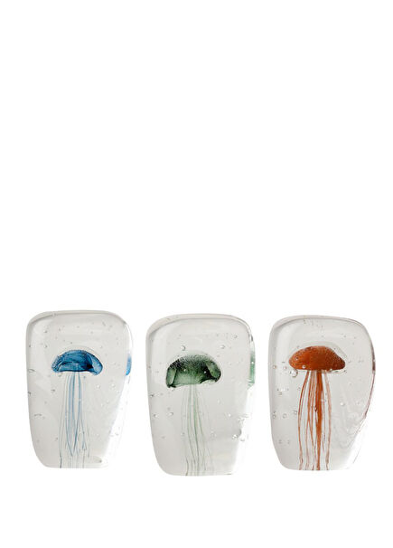 Jellyfishes Cam 3'lü Dekoratif Obje