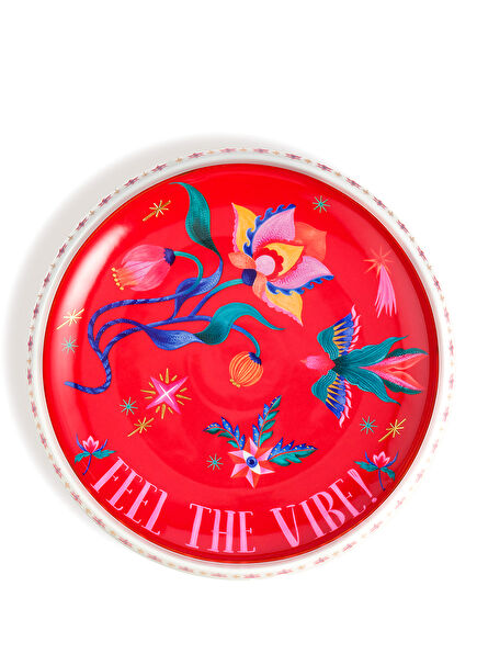 Shekou Renkli Porselen Dekoratif Tepsi