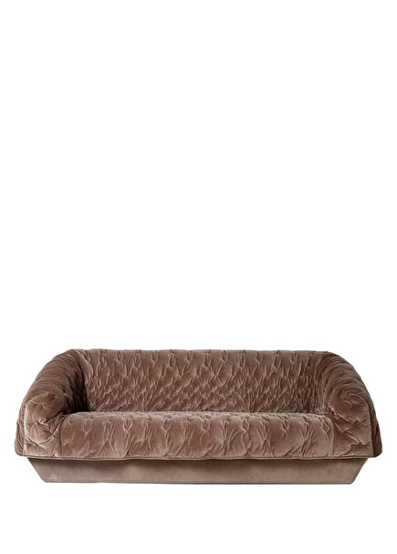 Cover Harald Large Quilted Fabric Triple Sofa