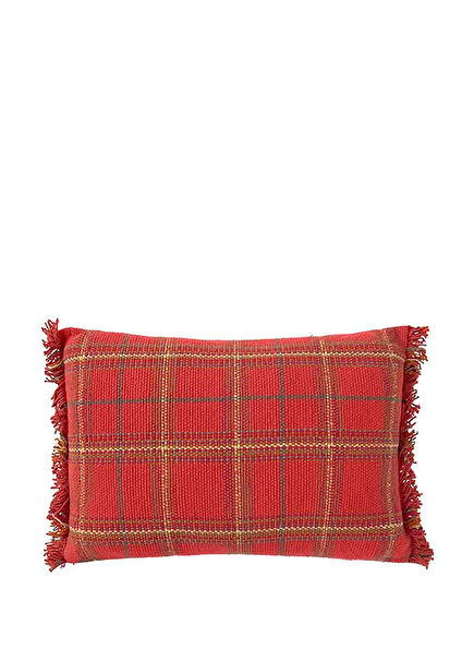 Tartan Mapple Red Pamuklu Bebek Çocuk Yastığı 25 x 40 cm