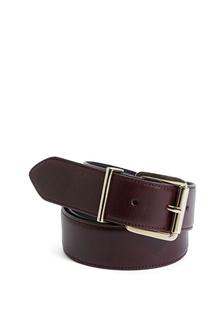 Burgundy Women's Leather Belt