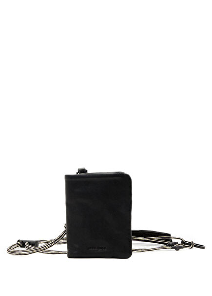 Bartlett Lanyard Black Women's Leather Wallet