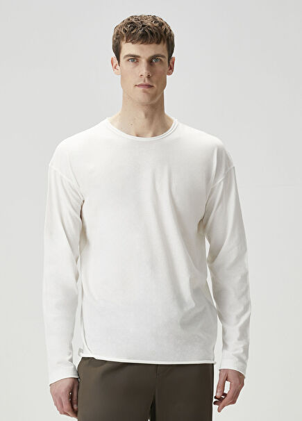 Beyaz Uzun Kollu T-shirt