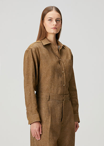 Mother Patterned Linen Shirt