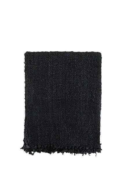 Galla Marin Blue Cotton Viscose Sofa Shawl
