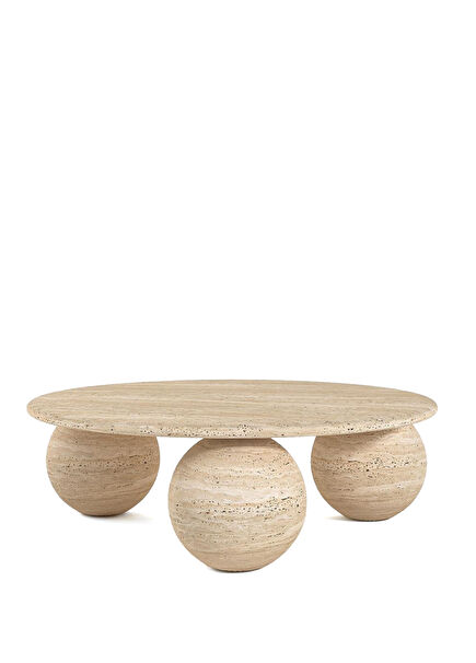 Aristocrat Bej Traverten Mermer Orta Sehpa