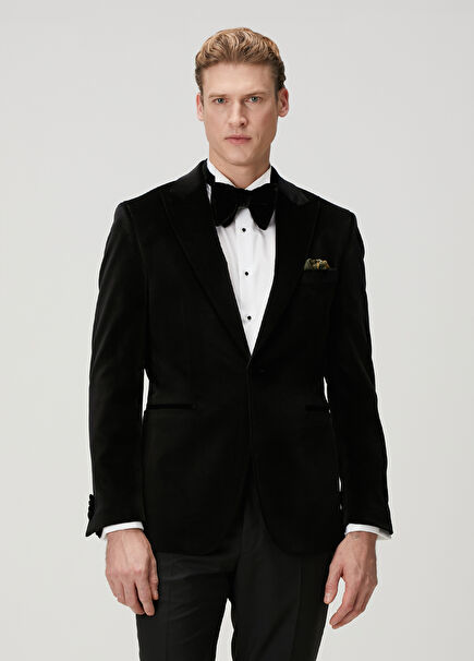 Black Velvet Tuxedo Jacket