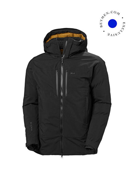 Kvitfjell Infinity Down Siyah Kapüşonlu Erkek Kayak Montu