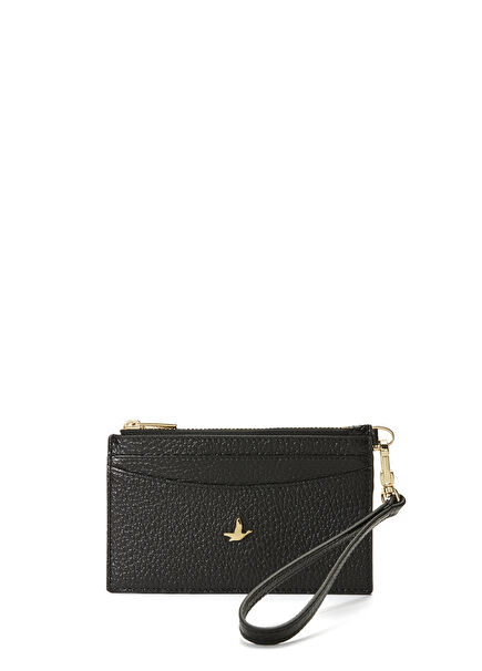 Black Women's Leather Card Holder