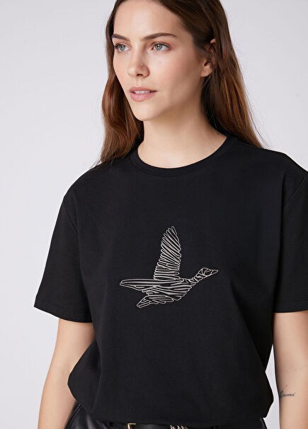 Siyah Logolu T-shirt