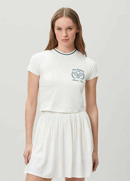 Ekru Logolu T-shirt
