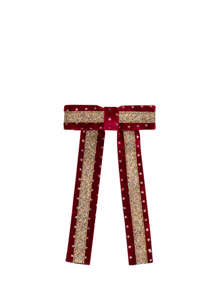 Circus Glitter Bow Red Girls Clasp