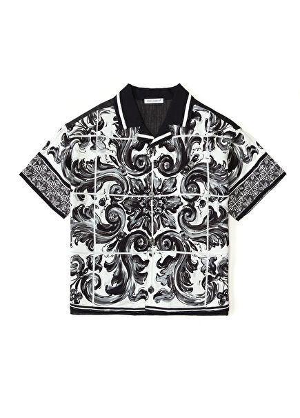 Çok Renkli Desenli Erkek Çocuk Gömlek