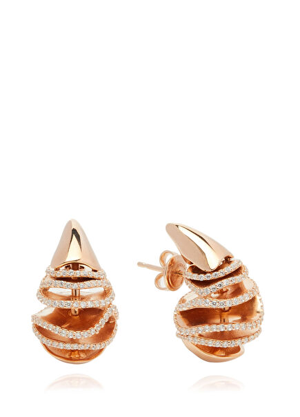 Drop Rose Zircon Stone Women's Earrings