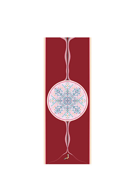 Mandala Serisi Be Here Now Doğal Kauçuk Kaydırmaz Yoga Matı 4.1 mm