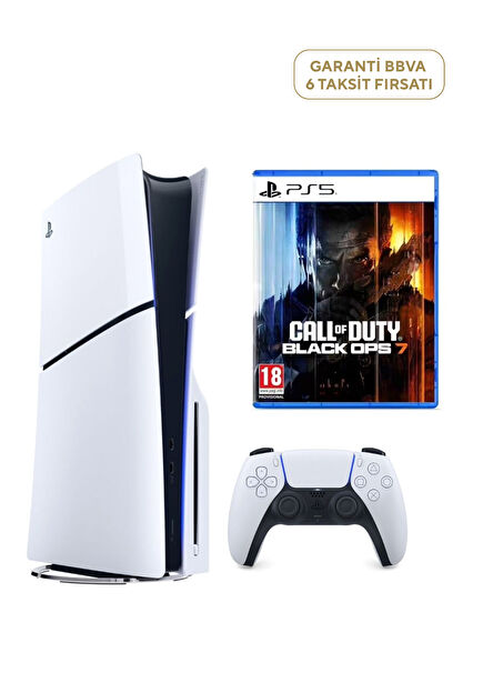 PlayStation 5 1 TB Slim CD Edition Oyun Konsolu + PS5 Call Of Duty Black Ops 7