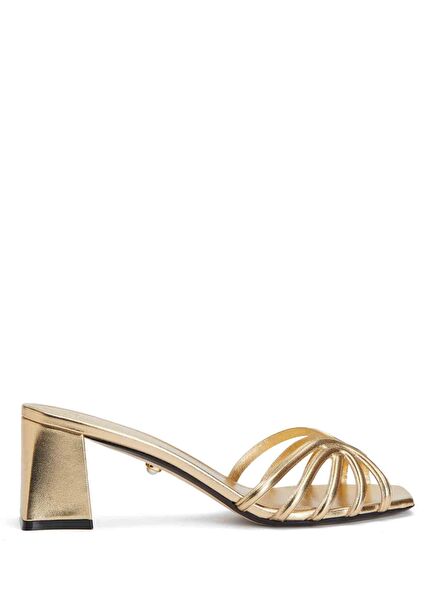 Gold Kadın Deri Terlik