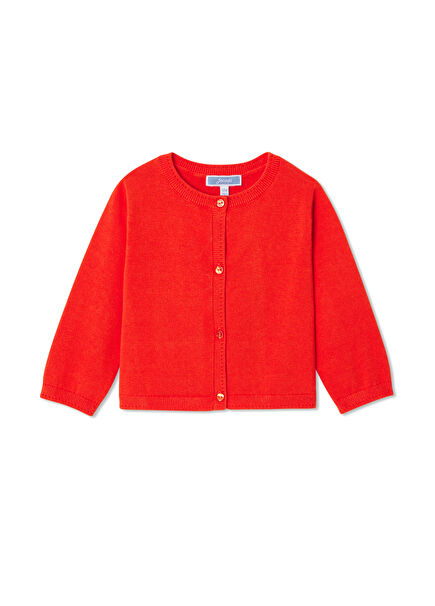 Mandalina Jarse Örgü Kız Bebek Hırka