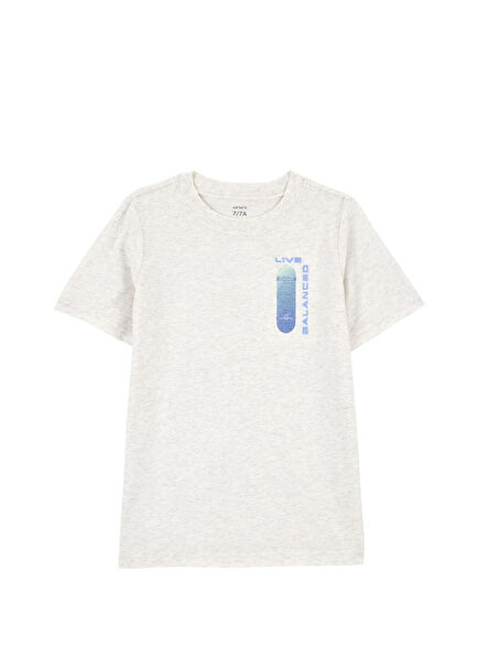 Gri Kısa Kollu Erkek Çocuk T-shirt