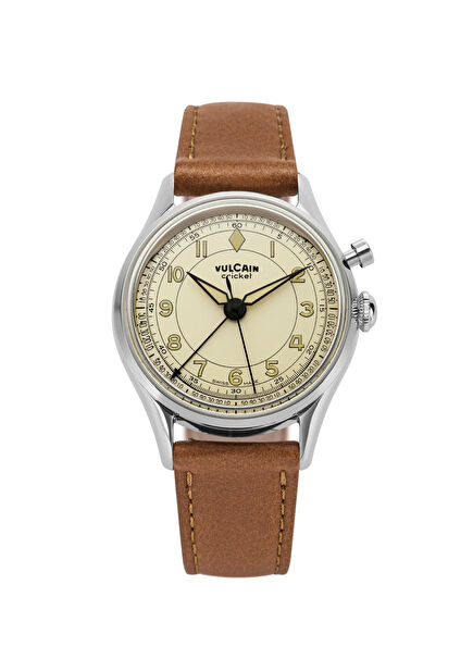 Cricket Classique Eggshell Kahverengi Deri Erkek Kol Saati