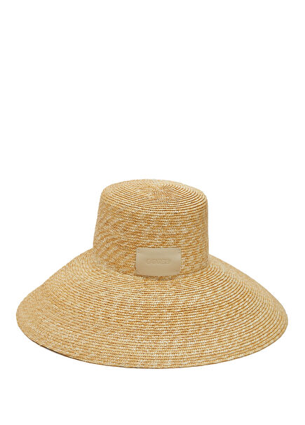 Beige Cream Women's Straw Hat