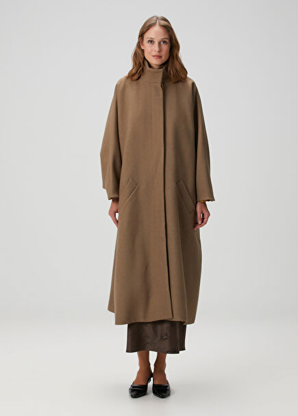 Sahara Khaki Wool Coat