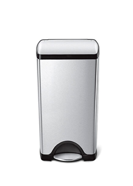Rectangular Stainless Steel Trash Bin 30 lt