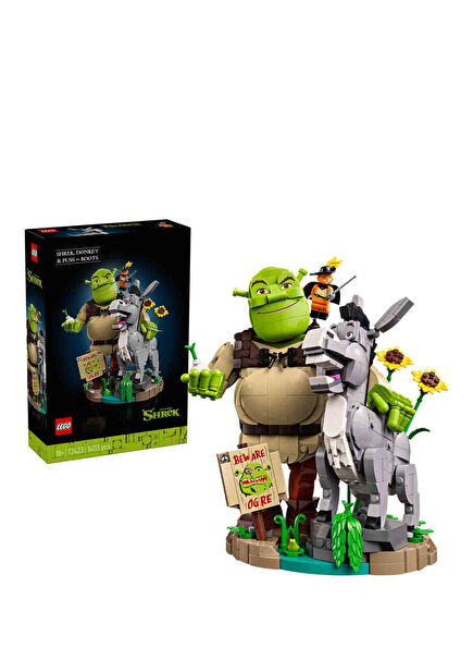 Shrek: Shrek, Donkey & Puss in Boots 1403 Pieces Ages 18+ Building Toy 72423