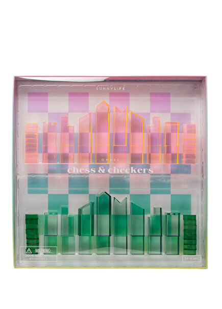 Ombre Lucite Chess Checkers Sherbert Game