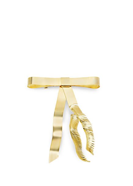 Seagull Bow Altın Sarısı Altın Kaplama Kadın Saç Aksesuarı 