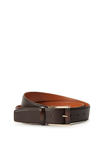 Koyu Kahverengi Erkek Deri Kemer