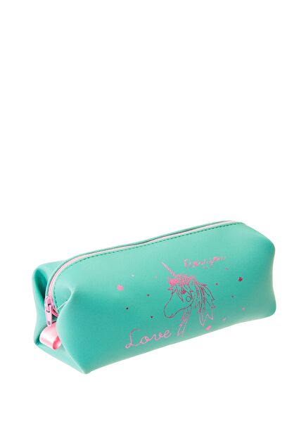 Shimmering Unicorn Pattern Girls' Makeup Bag