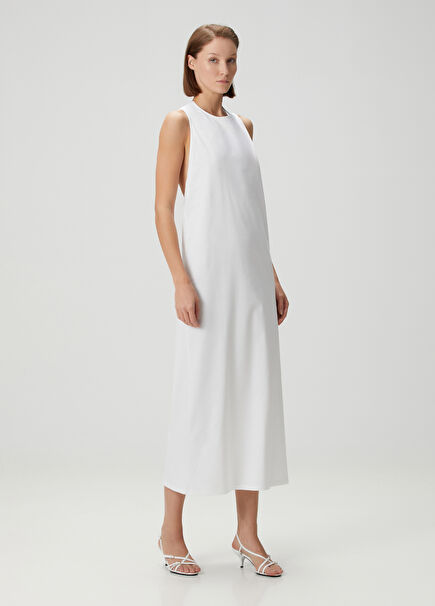 Rayna White Midi Dress