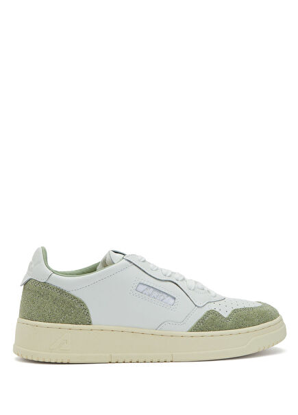 Medalist Beyaz Yeşil Kadın Deri Sneaker