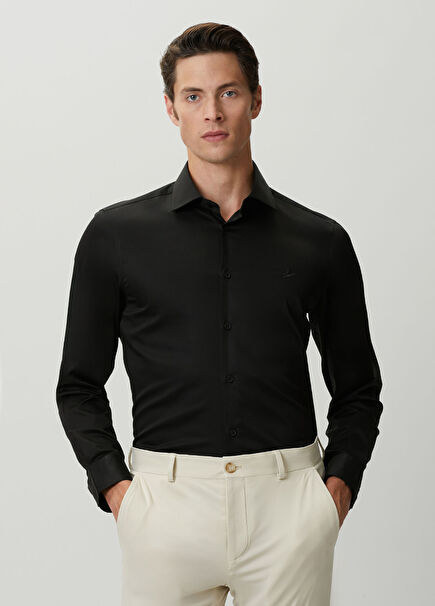 Siyah Slim Fit Gömlek