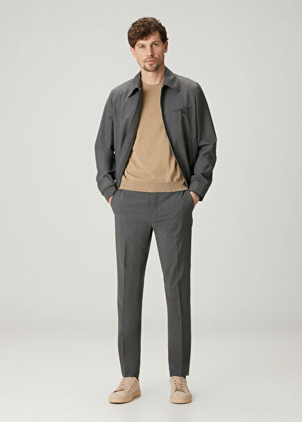 Grey Wool Trousers