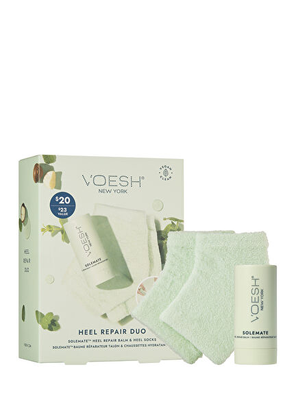 Solemate Moisturizing Socks & Heel Repair Balm Duo Foot Care Set