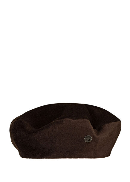 Chantel Kahverengi Kaşmir Erkek Beret Şapka