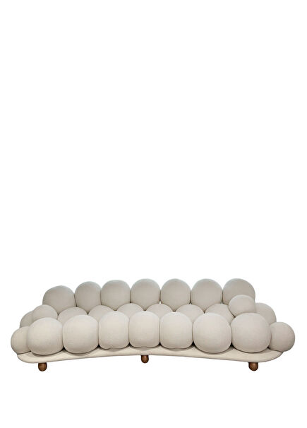 Balvin Beige White Triple Sofa Sofa
